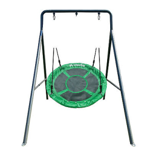 gobaplay Single Support Wide Frame with Round Platform Outdoor Swing Attachment