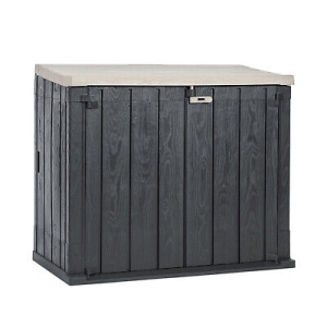 Toomax Stora Way All Weather Outdoor 4.25' x 2.5' Storage Shed Cabinet, Gray